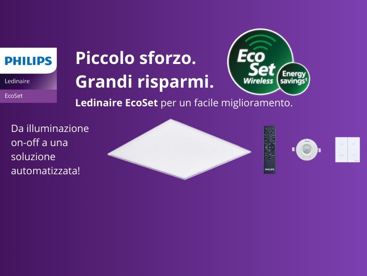 SIGNIFY | NUOVA GAMMA LEDINAIRE ECOSET